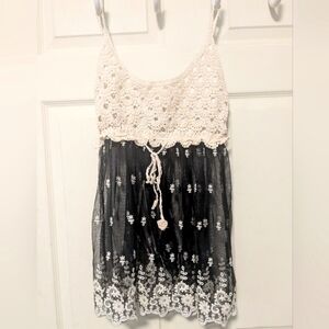 Super Cute Crochet Swing Babydoll Top Medium